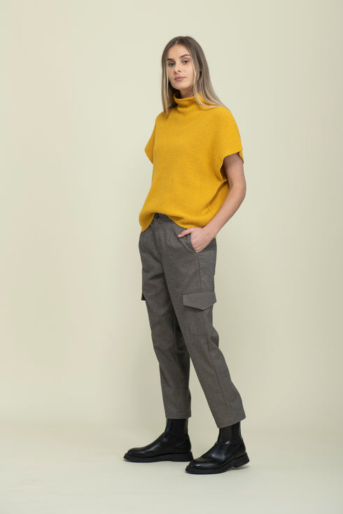 Shawna-Sleeveless Funnel Neck
